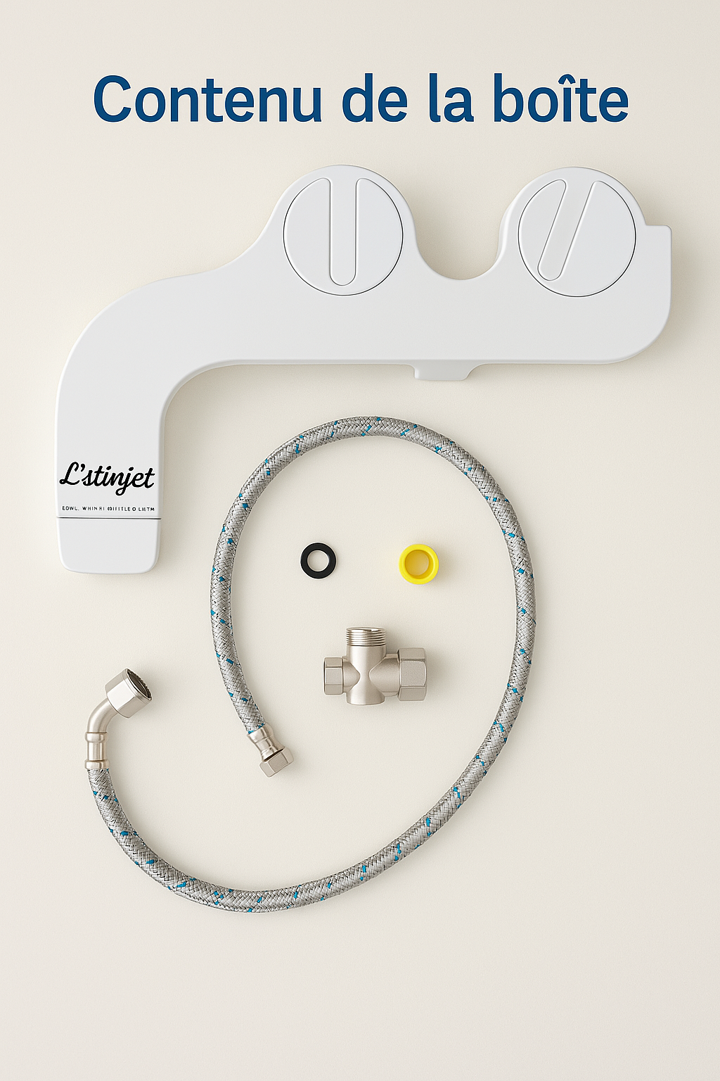 Bidet L’Istinjet® Modèle gauche (connexion arrivée d’eau à gauche du WC)