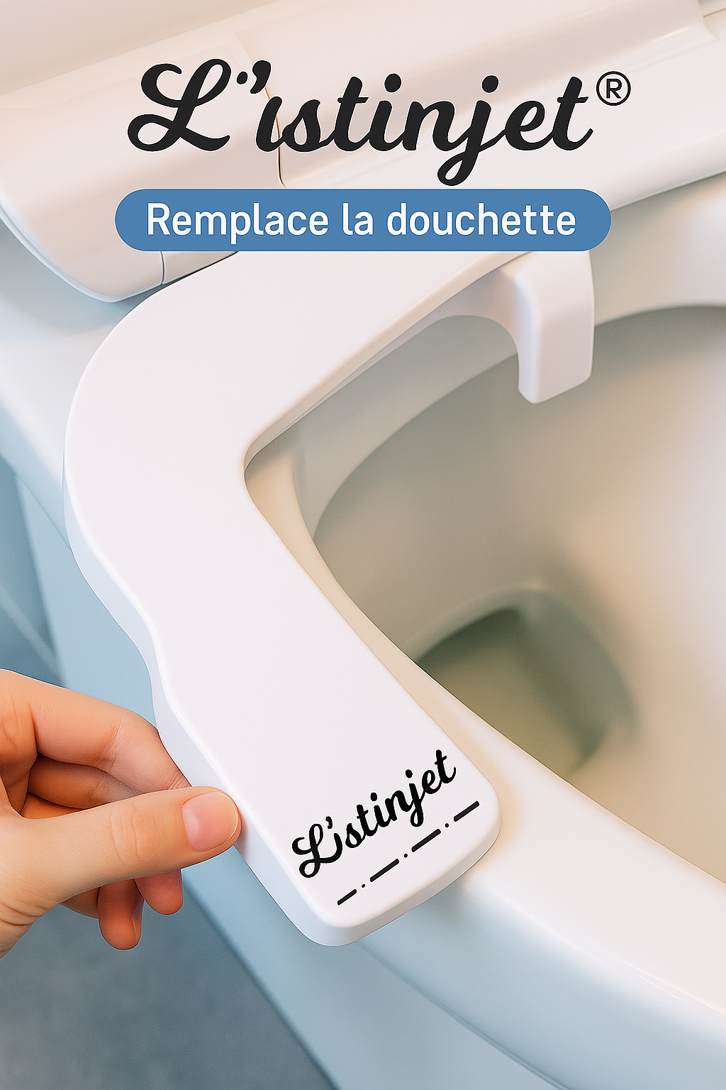 Bidet L’Istinjet® Modèle gauche (connexion arrivée d’eau à gauche du WC)